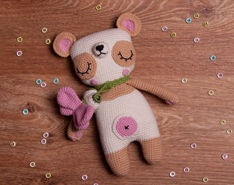 PATTERN - Panda - Sleep well toy - crochet amigurumi pattern, pdf, instant download