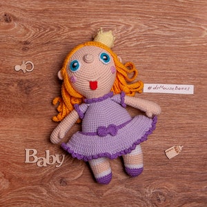 PATTERN - Princess doll - Sleep well toy - crochet amigurumi pattern, pdf, instant download