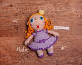 PATTERN - Princess doll - Sleep well toy - crochet amigurumi pattern, pdf, instant download