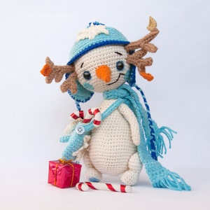 PATTERN – Snowman Lu - crochet pattern, amigurumi pattern, pdf