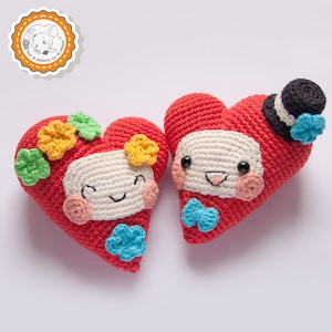 PATTERN -Fanny Hearts - crochet pattern, amigurumi pattern, Valentine's Day Decor, pdf - Instant Download