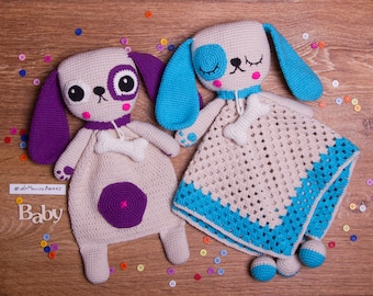 SET PATTERN - Puppy Ragdoll & Puppy Lovey - crochet amigurumi pattern, pdf, - Instant Download