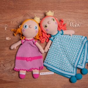 SET PATTERN -  Princess Ragdoll & Princess Lovey- crochet pattern, amigurumi pattern, pdf