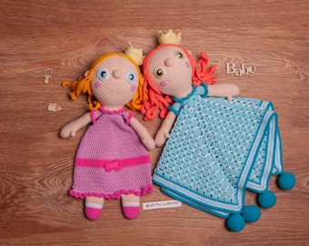SET PATTERN -  Princess Ragdoll & Princess Lovey- crochet pattern, amigurumi pattern, pdf