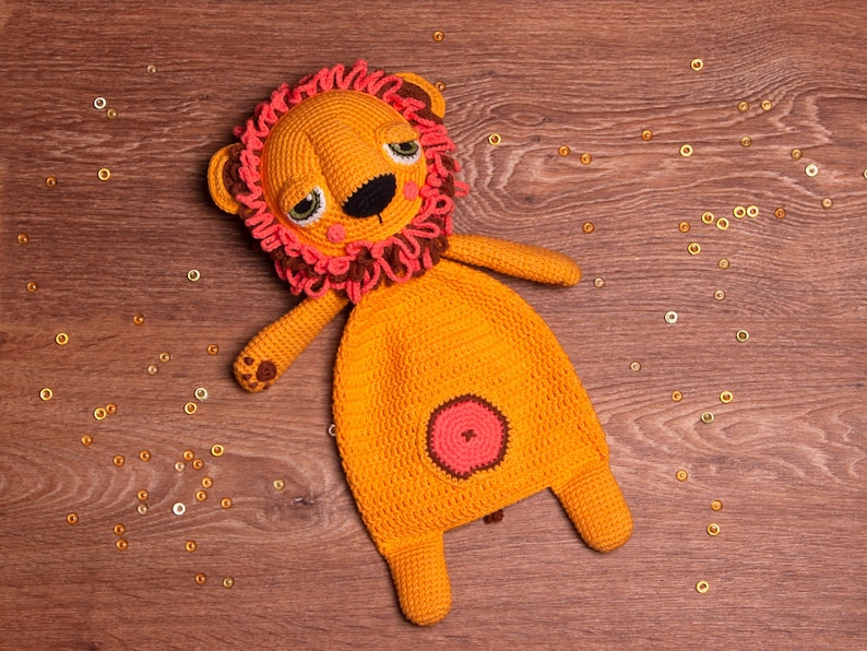 PATTERN - Lionel Ragdoll - crochet pattern, amigurumi pattern, pdf, - Instant Download - Lion Cuddler - Blankie Baby Blanket 