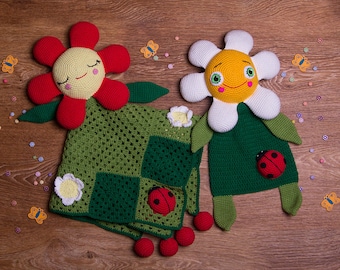 SET PATTERN  Flower Ragdoll & Flower Lovey- crochet pattern, amigurumi pattern, pdf  Instant Download - Cuddler - Blankie Baby Blanket