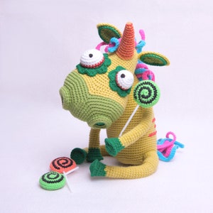 PATTERN - Zombie unicorn- crochet pattern, amigurumi pattern, pdf