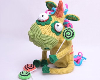 PATTERN - Zombie unicorn- crochet pattern, amigurumi pattern, pdf