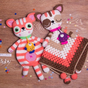 SET PATTERN -  Kitty Ragdoll & Kitty Lovey- crochet pattern, amigurumi pattern, pdf, - Instant Download - Cat Cuddler - Blankie Baby Blanket