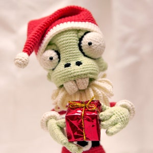 MUSTER – Zombie-Weihnachtsmann – Häkelanleitung, Amigurumi-Anleitung, pdf