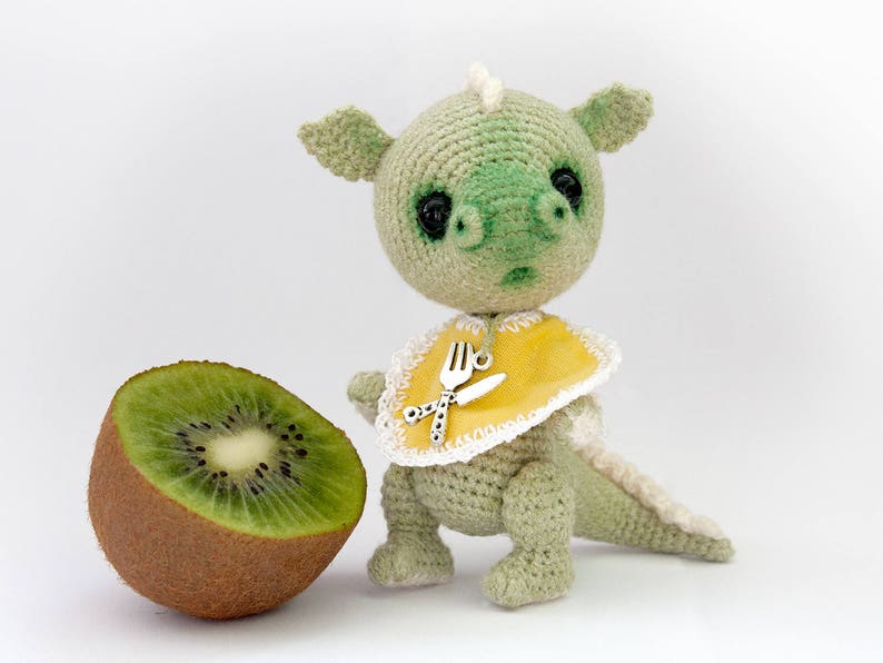 PATTERN Miniature Crochet Dragon Amigurumi Toy baby dragon OOAK image 1