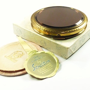 Rare Stratton Powder Compact Antique Compact 1950s Novelty Compact Mirror