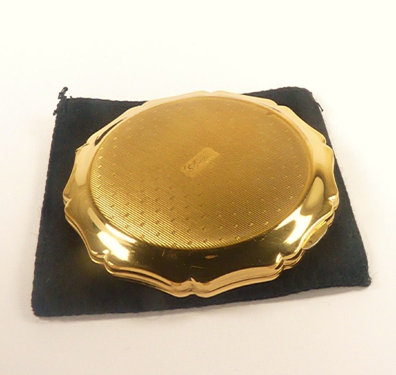Girlfriend Gift Unused Boxed Vintage Stratton Compact Cream Enamel BFF Gift For Her 1970s image 5