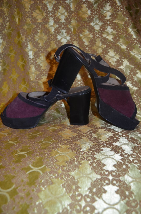 Genuine 60s platform shoes size 5
