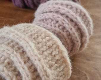 Mini scarf, super soft, hand-knitted from a soft alpaca blend