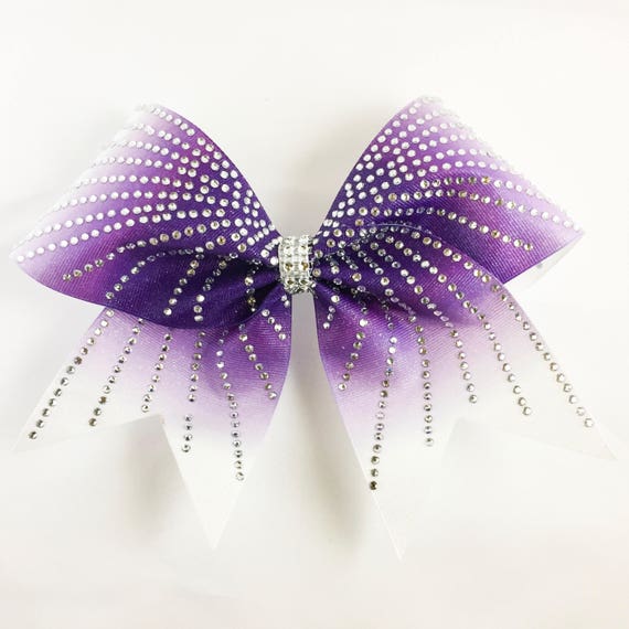 purple ombre bows purple cheer bows glitter bows etsy