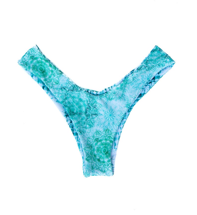 Bikini High Cut V Bikini Bottom Reversible Cheeky Brazilian Etsy