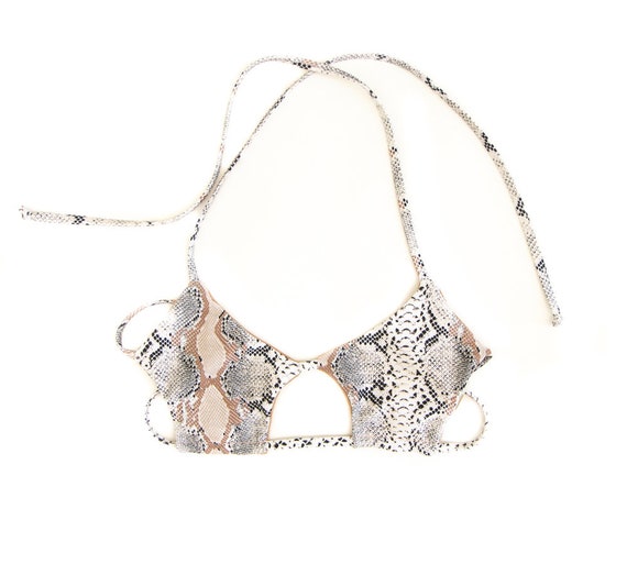 snakeskin bralette