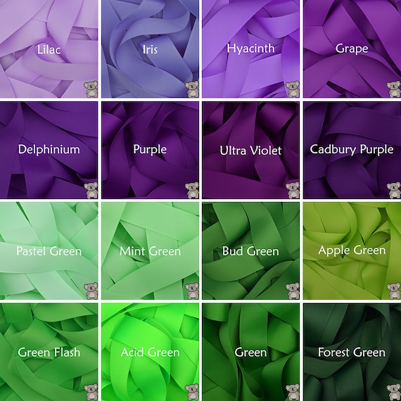 Purple Cadbury 25 mm 1/" Grosgrain Ribbon Oeko-Tex ® Standard