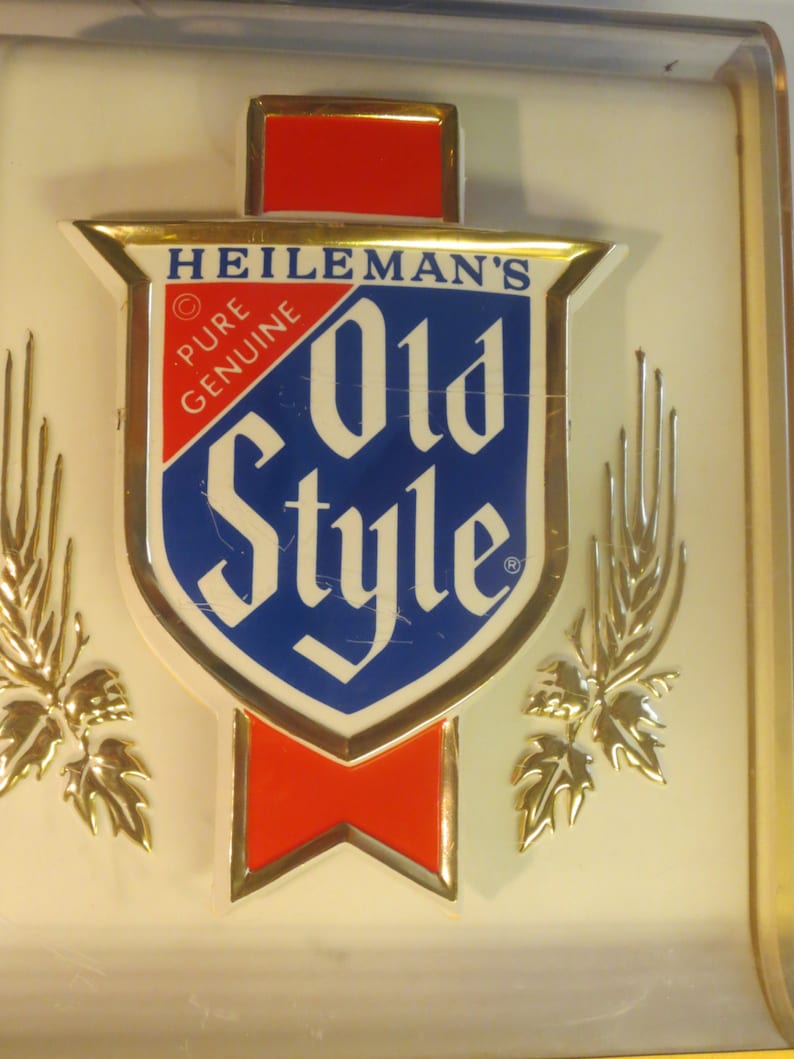 Vintage Heilemans Old Style Lighted Beer Sign Works Etsy