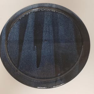 Brian Jacobsen Studio Stoneware Pottery Plate With Awesome Glaze, Signed