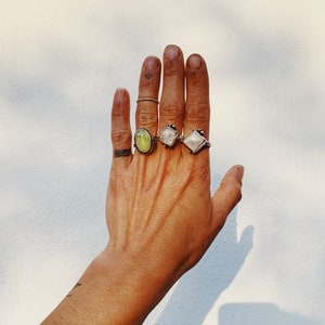 MOONSTONE RAINBOW RING silver moonstone / Sterling silver moonstone hand made ring / Moonstone jewelry / Vintage antique boho silver ring image 1