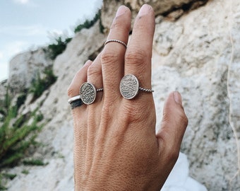 Yallah Ring. Ancient Coin Ring. Silver Coin Ring.  Medallion ring. Medallion jewelry. Ethical jewelry