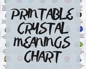 Crystal Meanings Chart - Download