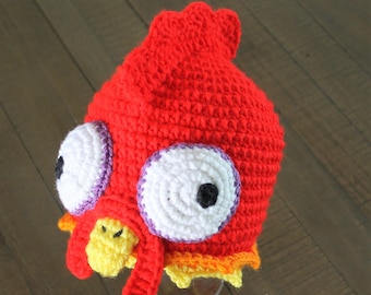 Hei Hei Chicken Hat - Moana Inspired - Handmade to Order - Newborn to Adult