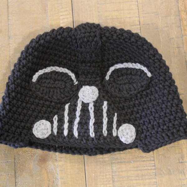 Star Wars Darth Vader Hat - Handmade to Order - Newborn to Adult