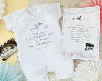 first Mother's Day message from the bump, congratulations pregnancy gift for mom to be, a surprise expecting mom gift.