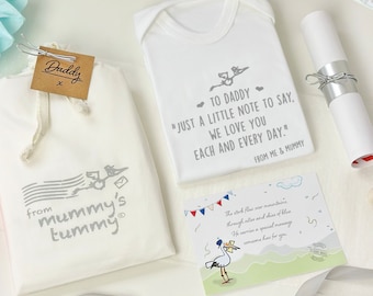 Dad to be gift, a surprise pregnancy announcement to husband, a gift to daddy from the bump, such a beautiful daddy poem from the bump.
