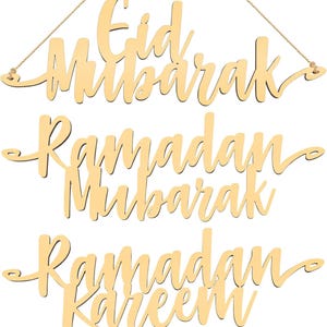Ramadan und Eid Holzschild