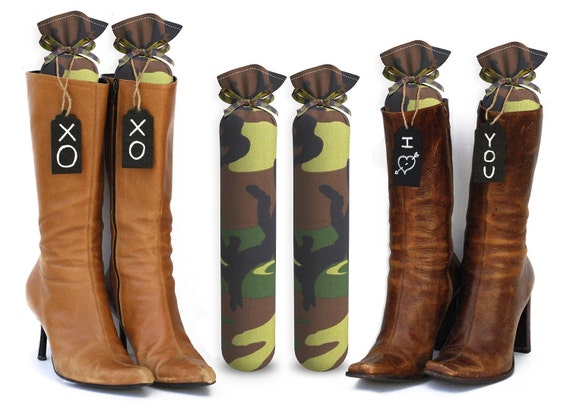 Boot Trees Boot Shapers Boot Stands Perfect for Closet Organization  Complementary Black Tie-on Wood Tags for Custom Personalization 
