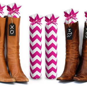 Boot Trees - Boot Shapers - Boot Stands Perfect For Closet Organization - Complementary Black Tie-On Wood Tags For Custom Personalization.
