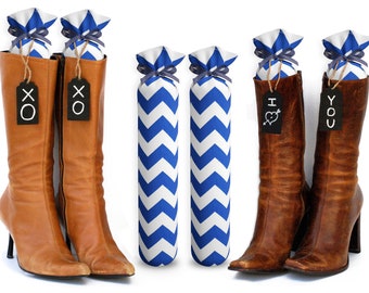 Boot Trees - Boot Shapers - Boot Stands Perfect For Closet Organization - Complementary Black Tie-On Wood Tags For Custom Personalization.