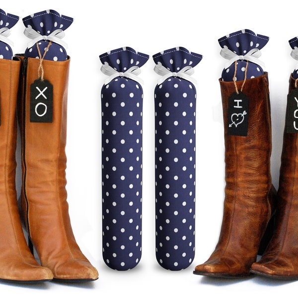Boot Trees - Boot Shapers - Boot Stands Perfect For Closet Organization - Complementary Black Tie-On Wood Tags For Custom Personalization.