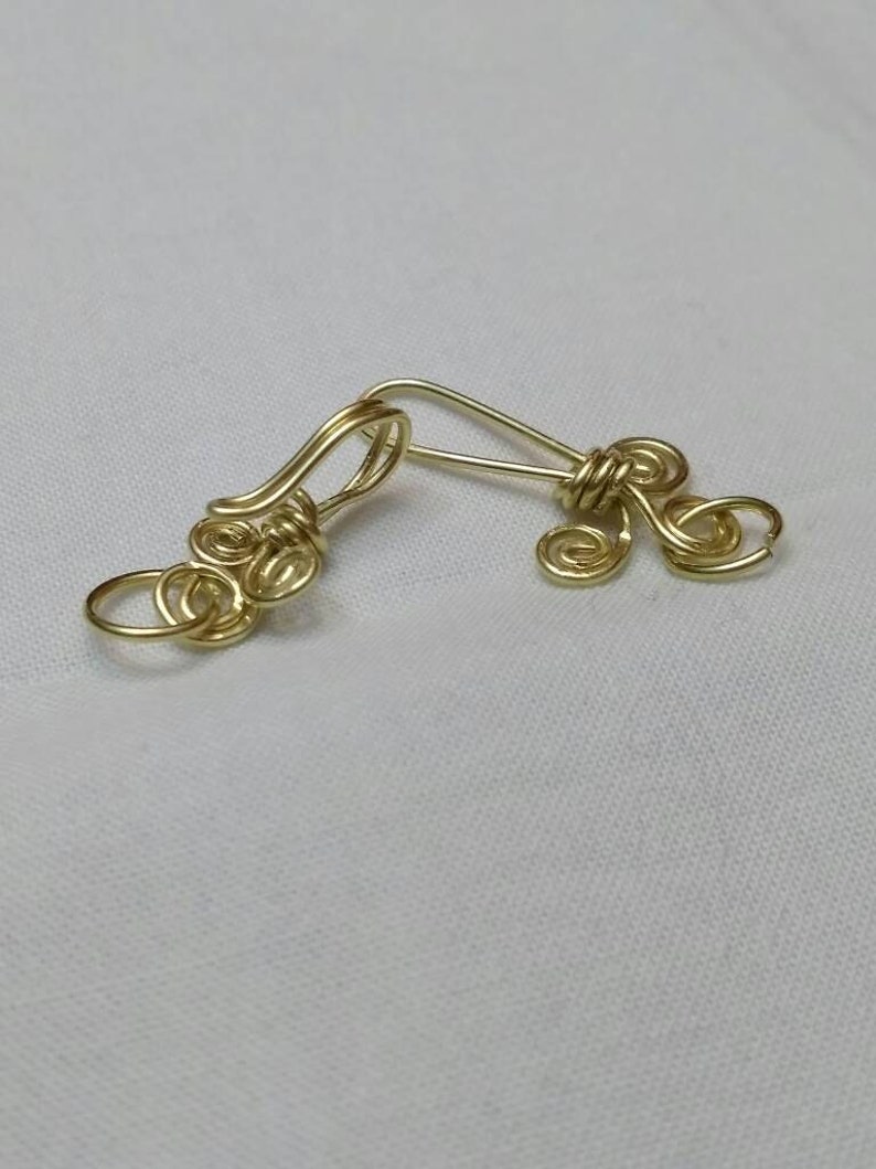 Handmade Wire wrapped clasps brass eye and hook clasps set of Etsy