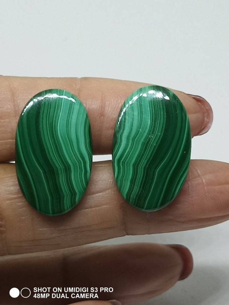 Malachite cufflinks organic men accessories gift for him oval green gemstone cufflinks stone silver