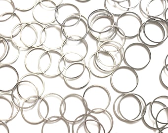 20 mm - 10-100 Pcs Silver Brass Circle Charms - Brass Cut Charms - Destash Circle Charms - Brass Findings - Geometric Charm