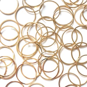 20 mm - 10-100 Pcs Gold Brass Circle Charms - Brass Cut Charms - Destash Circle Charms - Brass Findings - Geometric Charm