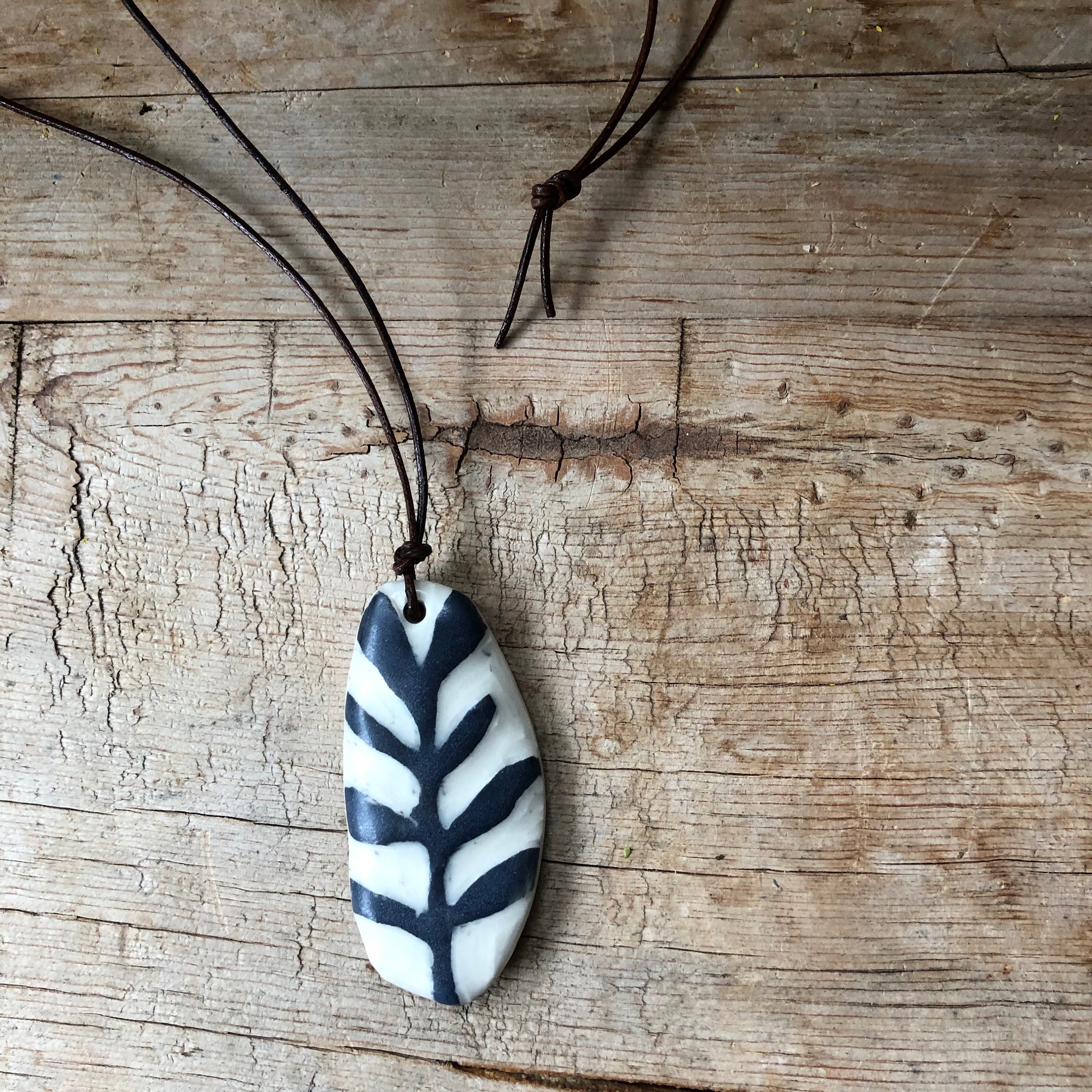 Floral Ceramic Pendant