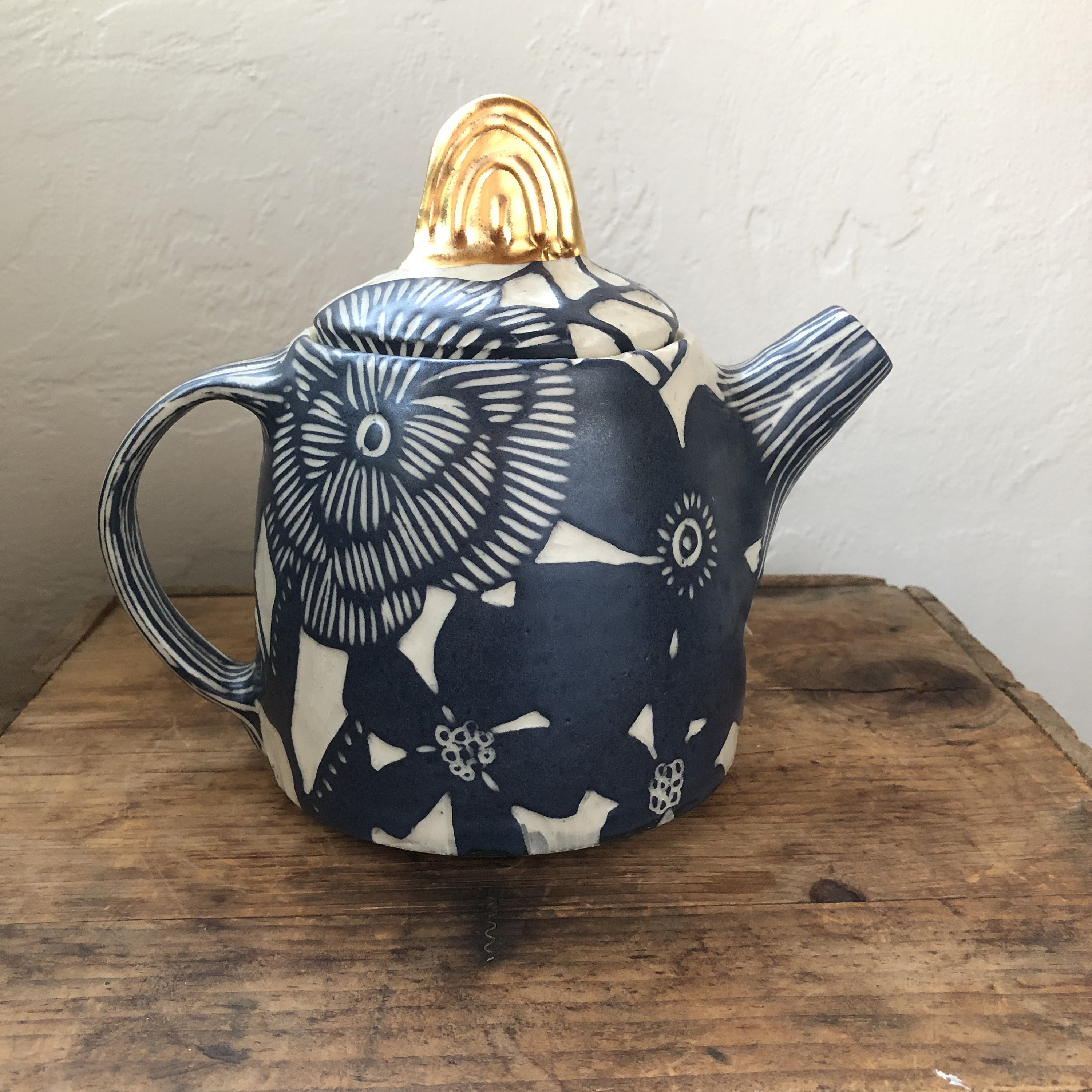 Floral teapot