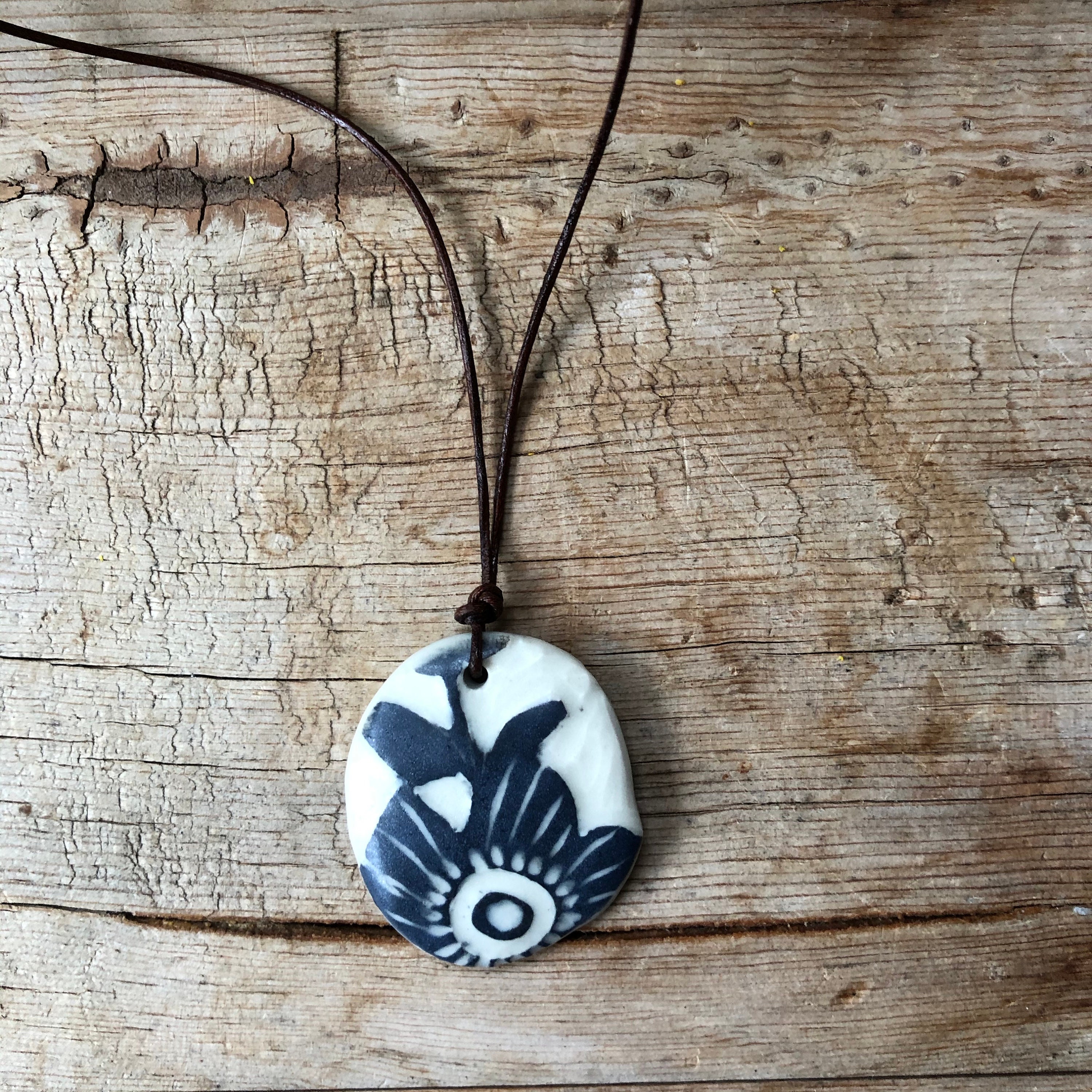 Floral Ceramic Pendant