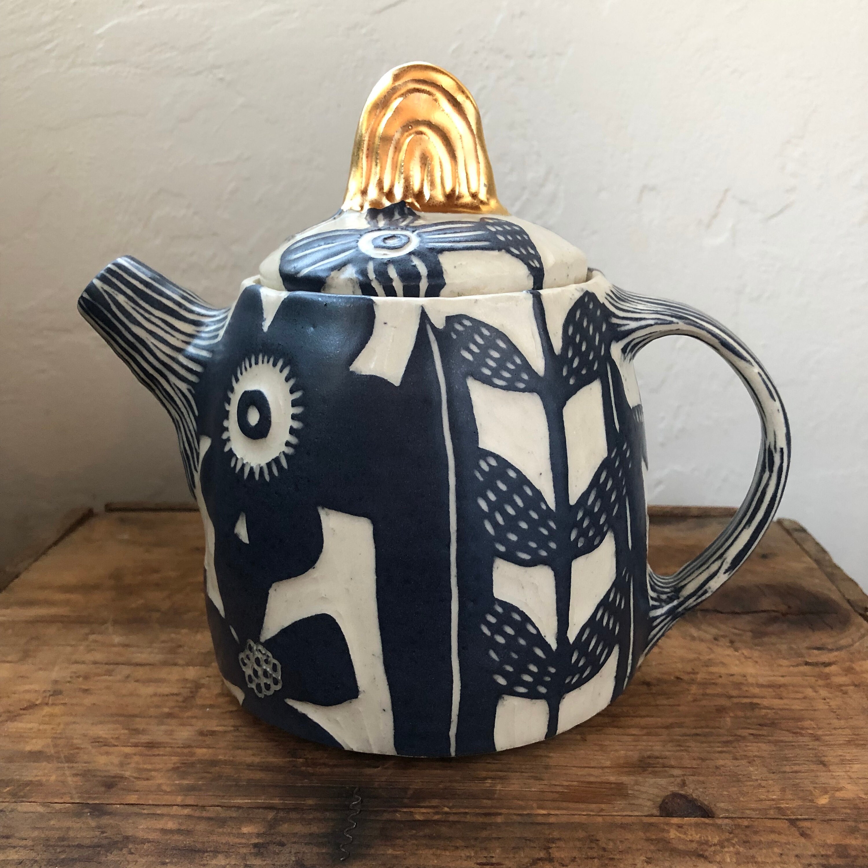 Floral teapot