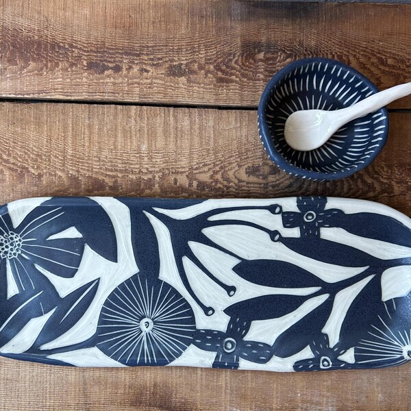 Floral Tray with small bowl #50