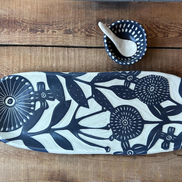 Floral Tray with Bowl #52