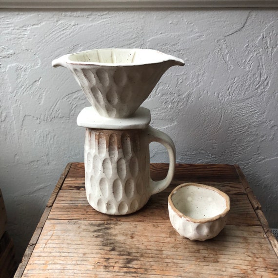 White Mug with Coffee Dripper #42