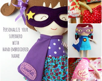 Custom Name Tags for La Loba Superhero Dolls - Personalize Your Heroine's Cape!