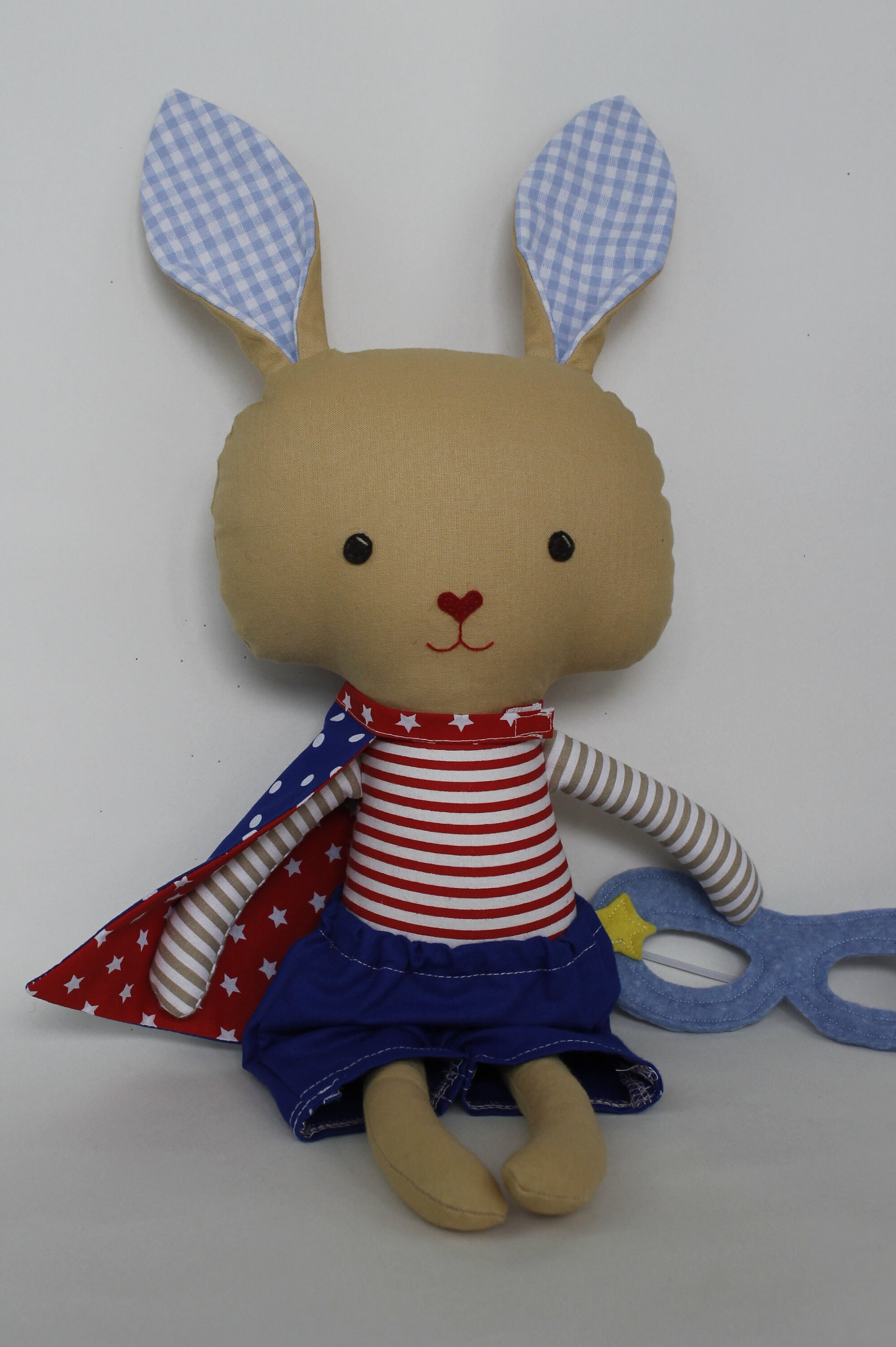 Stuffed Bunny Plush Rabbit Toys Superhero Ragdoll Stuffed Toy as Easter ...